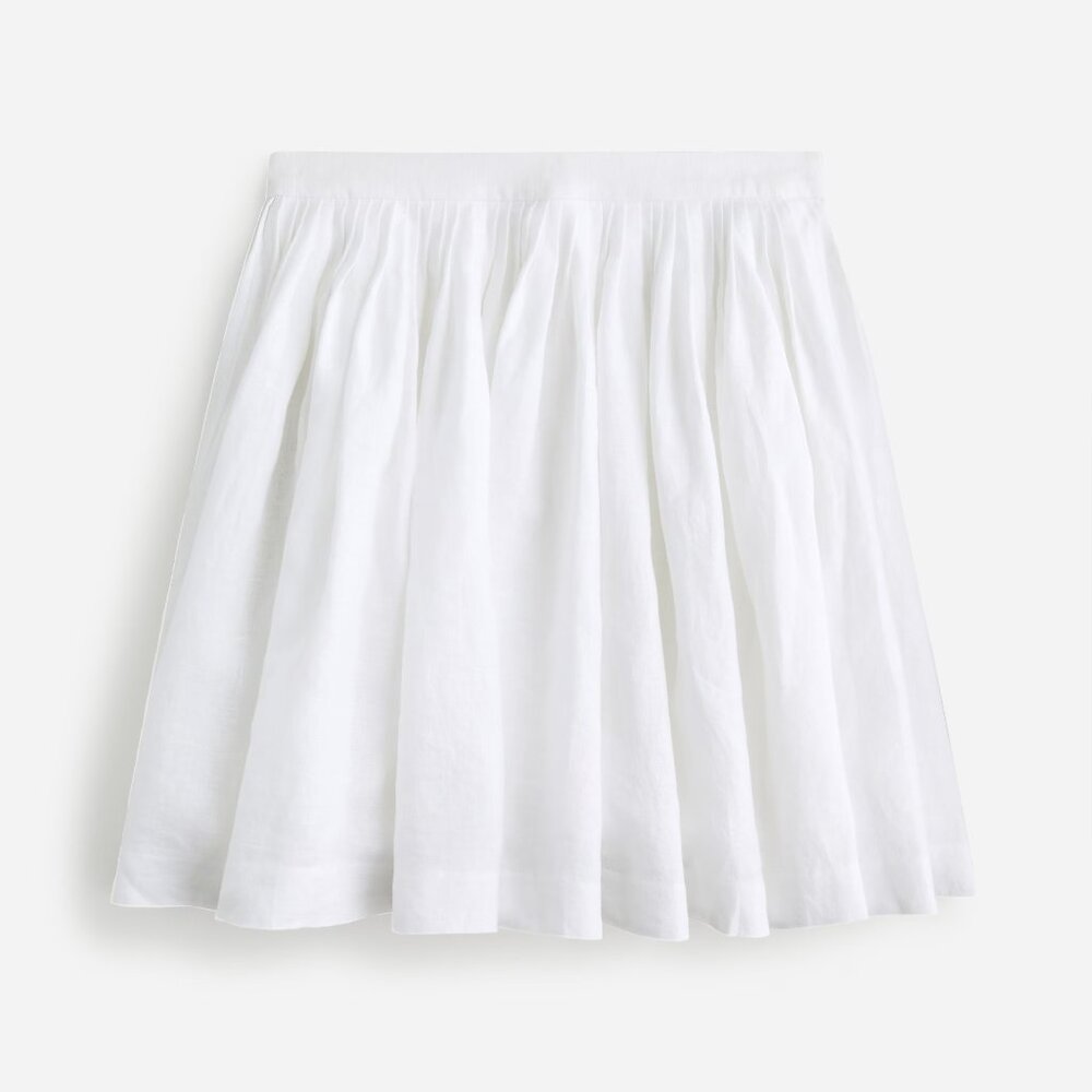 J. Crew Pleated Linen Skirt